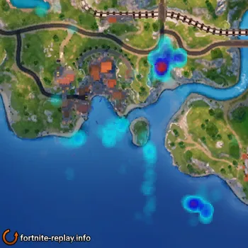 Landing locations SNOOTY STEPPES heatmap